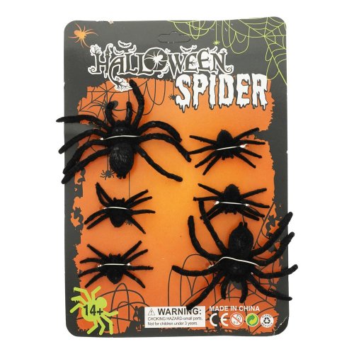 Pavúk čierny zamat mix s/6 5-8cm - Jesenné dekorácie