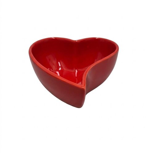 Miska srdiečko červené v60/14cm - Vianočné dekorácie a ozdoby