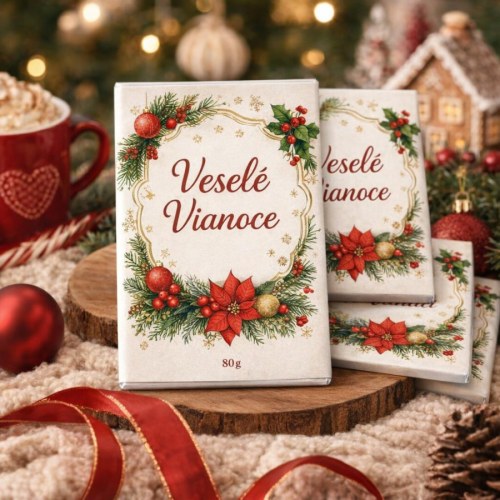 Vánoční čokoláda s vlastním motivem 80 g - Vánoce
