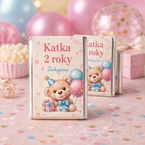 Čokoládka k narozeninám s vlastním motivem 15 g