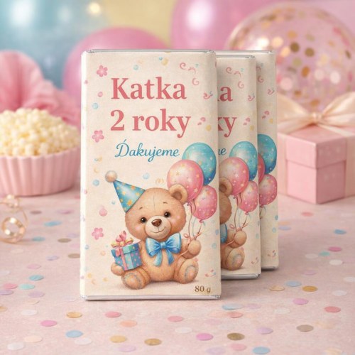 Čokoláda k narozeninám s vlastním motivem 80 g