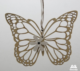 Dekoračný predmet - Motýľ s kvietok