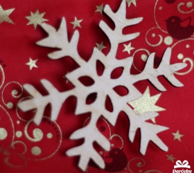 Drevený výsek Vianočná vločka