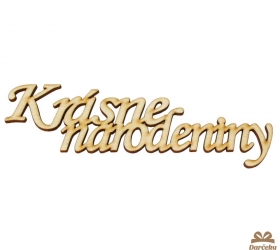 Drevený výsek KRÁSNE NARODENINY