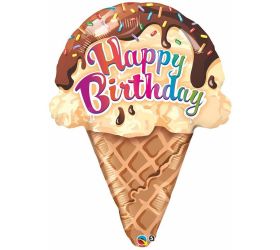 Q BDay Ice cream cone