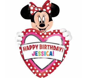 Balón Minnie Mouse s písmenkami