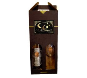 50  rokov Darčekový vínny set šumivé s 23 karátovým zlatom - pohár