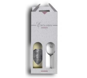 2v 1 Svadobný darčekový vínny set víno - pohár