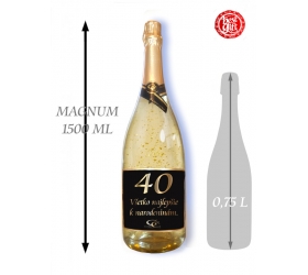 40 Narodeniny 1,5  L Gold Cuvee šumivé so zlatom
