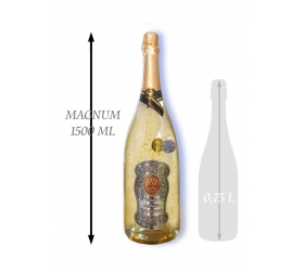 20  rokov  Zlaté šumivé 1,5 L Narodeniny kovová etiketa