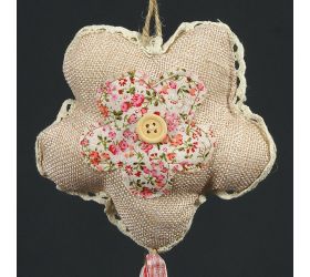 Záves kvietok plátno 12x12/65cm