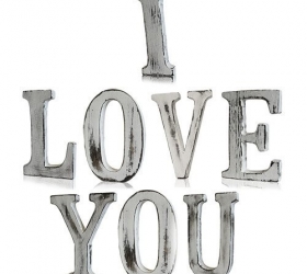 Elegantné Písmená - I LOVE YOU (8)