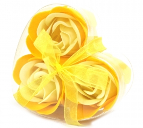 Sada 3 mydlových kvetov - jarná ruža