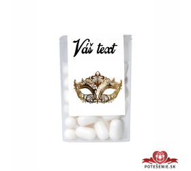 Plesové dražé cukríky, zlatá škraboška