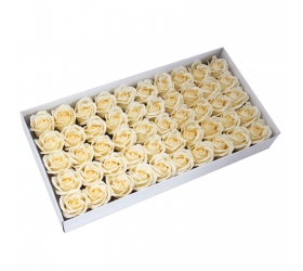 Mydlové kvety, stredná ruža - krémová