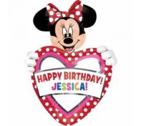 Balón Minnie Mouse s písmenkami