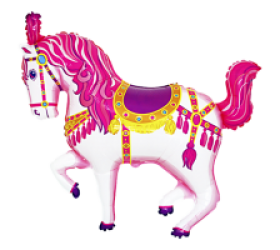 Balón Kôň ružový 71-91cm
