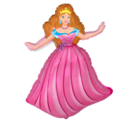 Balónik Princezná ružový - 35cm