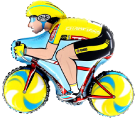 Balón Bicykel žltý