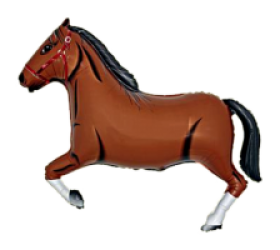 Balón Kôň hnedý 71-91 cm héliový