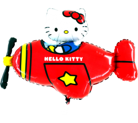 Balón Hello Kitty v lietadle