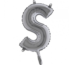 Balón písmeno S strieborné 35 cm