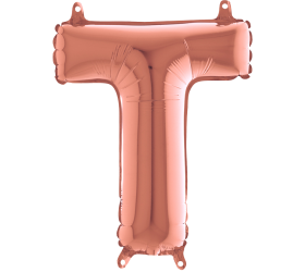 Balón písmeno T rose gold 35 cm