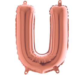 Balón písmeno U rose gold 35 cm