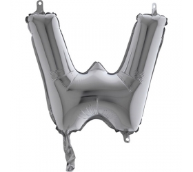 Balón písmeno W strieborné 35 cm