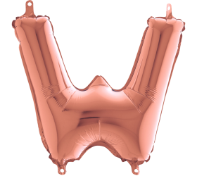 Balón písmeno W rose gold 35 cm