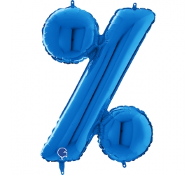 Balón symbol % modré 66 cm