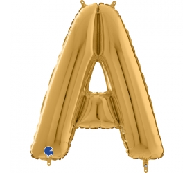 Balón písmeno A zlaté 66 cm