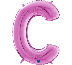 Balón písmeno C ružové 66 cm
