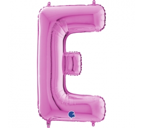 Balón písmeno E ružové 66 cm