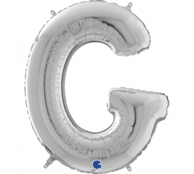 Balón písmeno G strieborné 66 cm