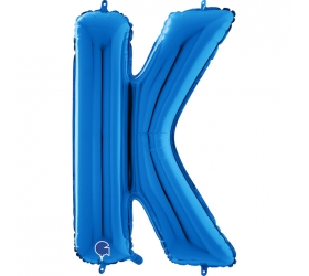 Balón písmeno K modré 66 cm
