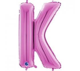 Balón písmeno K ružové 66 cm
