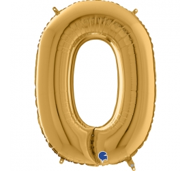Balón písmeno O zlaté 66 cm