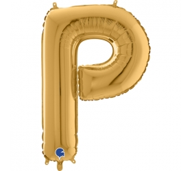Balón písmeno P zlaté 66 cm