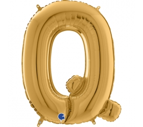 Balón písmeno Q zlaté 66 cm