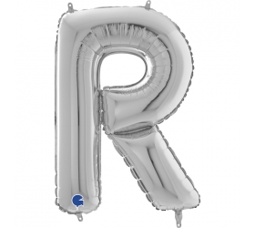 Balón písmeno R strieborné 66 cm