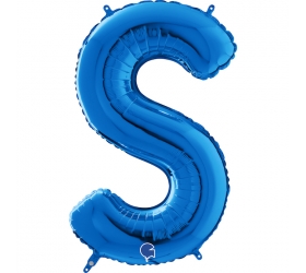 Balón písmeno S modré 66 cm