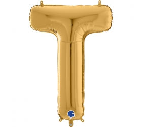 Balón písmeno T zlaté 66 cm
