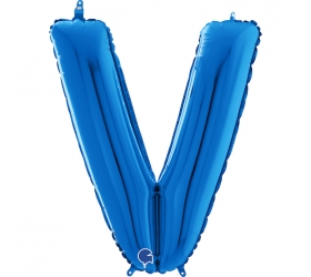 Balón písmeno V modré 66 cm