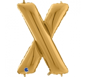 Balón písmeno X zlaté 66 cm
