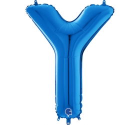 Balón písmeno Y modré 66 cm