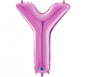 Balón písmeno Y ružové 66 cm