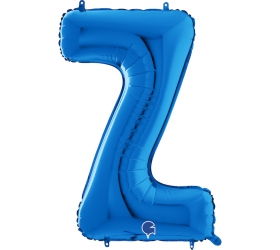 Balón písmeno Z modré 66 cm