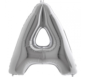 Balón písmeno A strieborné 100 cm