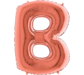 Balón písmeno B rose gold 100 cm
